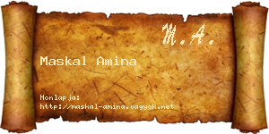 Maskal Amina névjegykártya